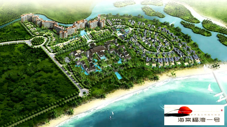 海棠福湾一号鸟瞰图